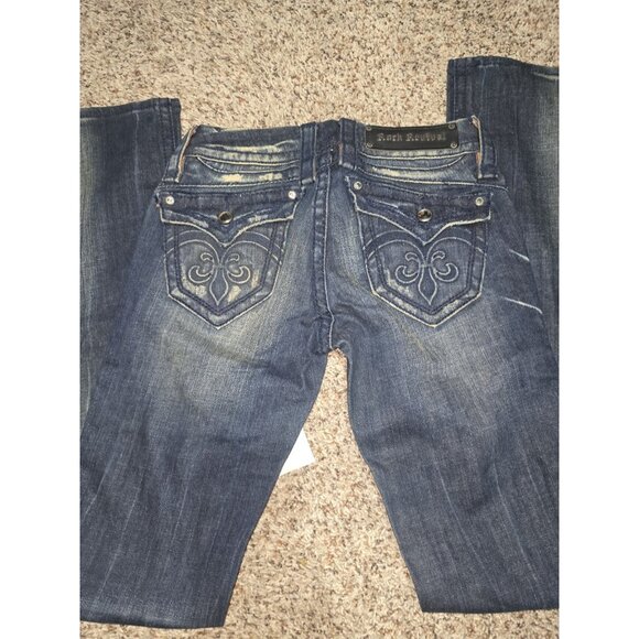 Womens Rock Revival Jeans Size 26 / 34' Inseam/ Sasha Straight - Picture 2 of 3
